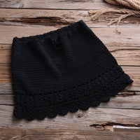 Handmade Crochet 2 Piece Top and Skirt Women Swimwear
