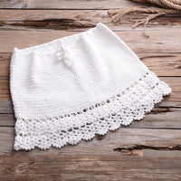 Handmade Crochet 2 Piece Top and Skirt Women Swimwear
