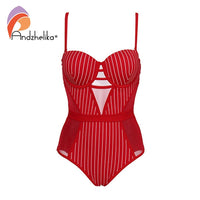 New Sexy Striped One-Piece Swimsuit 2021  Swimwear Backless Bodysuits Summer Beach Bathing Suit