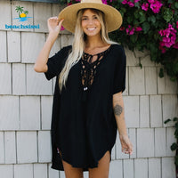 Rainbow Lace Cover Up Kimono 2021 Beach Tunic Robe