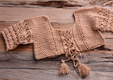 Handmade Crochet 2 Piece Top and Skirt Women Swimwear