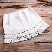 Handmade Crochet 2 Piece Top and Skirt Women Swimwear